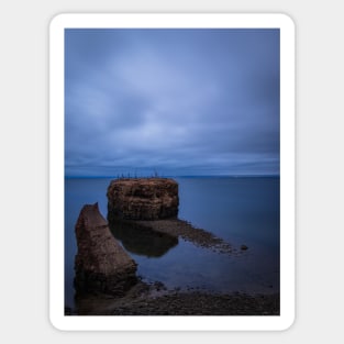 Blue Hour Pokeshaw Rock, New Brunswick Canada V1 Sticker